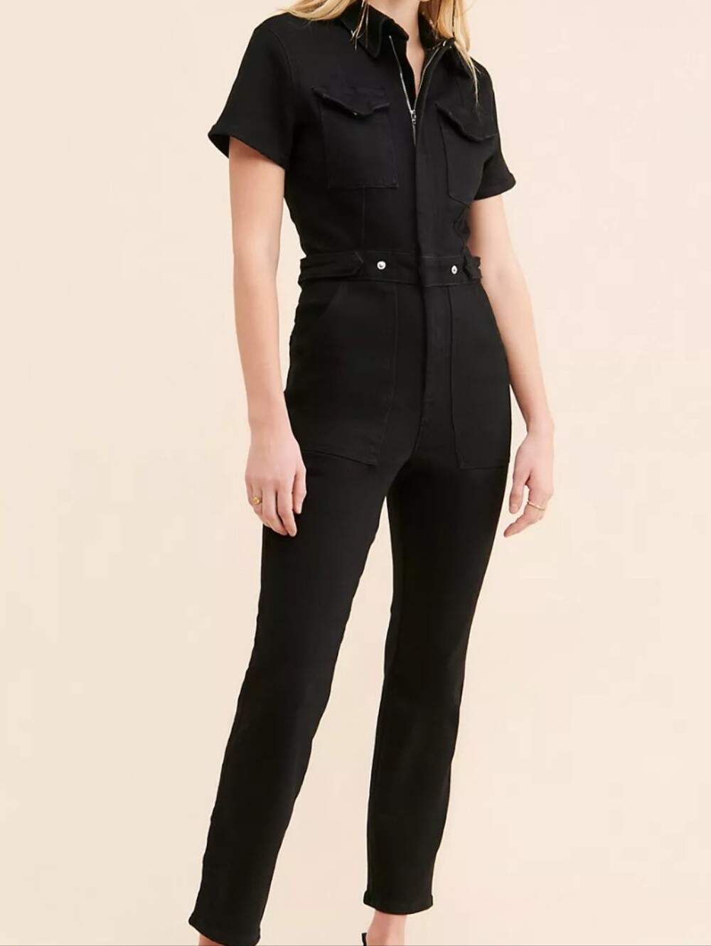 Good American Black Fit For Success Coveralls